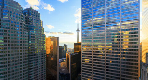Toronto buildings and CN Tower